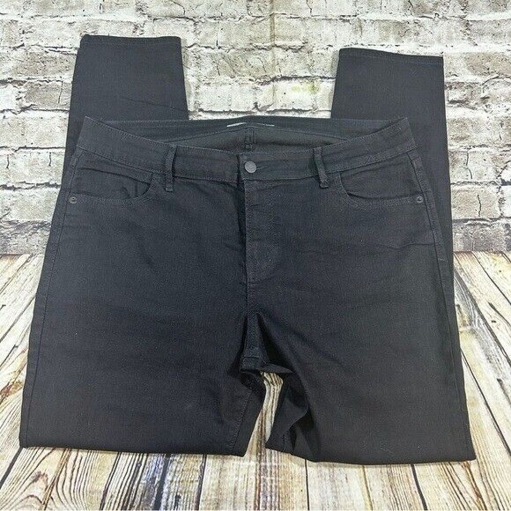 Old Navy Jeans Womens Sz.14 Black Super Skinny Denim Rocker‎ Preppy